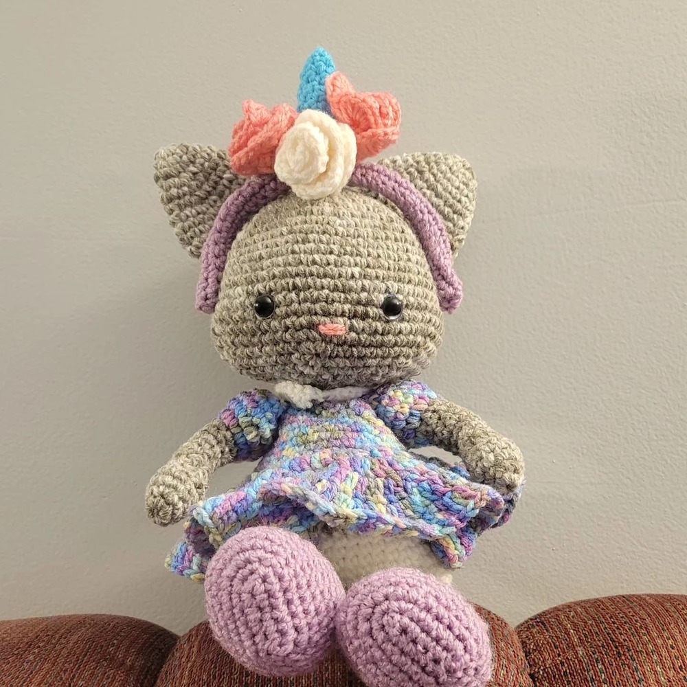 Handmade Plush Stuffy - Kitty Cat All Dressed Up